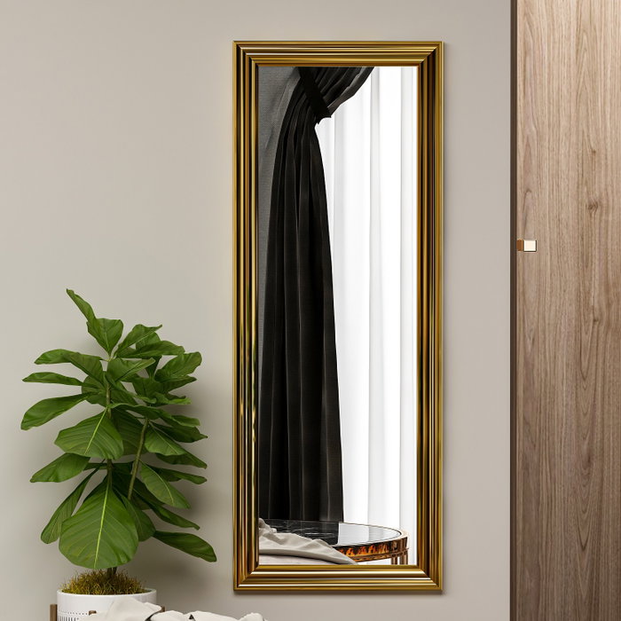 Hanah Home Espejo de muelle con marco dorado Smooth - Gold Hanah Home Espejo de muelle con marco dorado Smooth - Gold